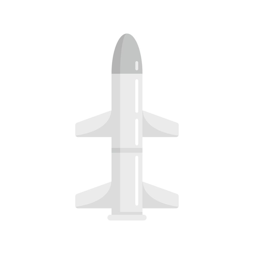 Missile broken icon flat isolated vector