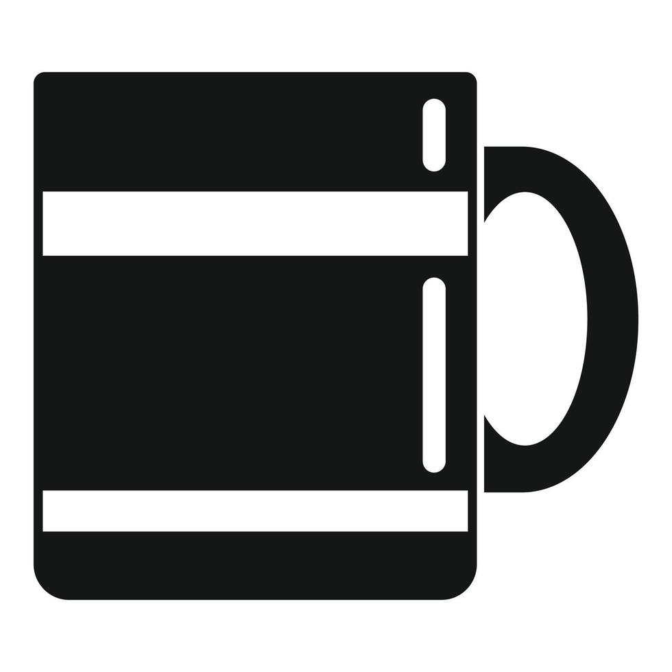 Mug reflection icon simple vector. Coffee mug vector