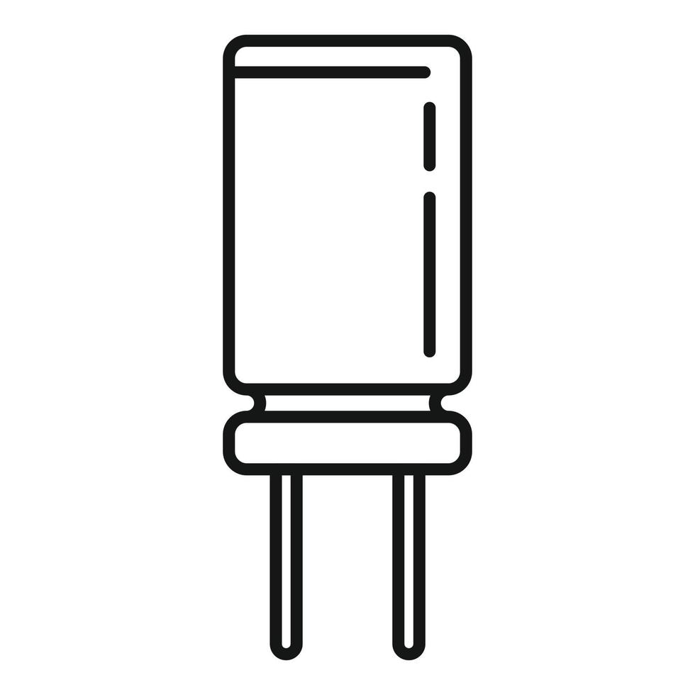 Power capacitor icon outline vector. Component resistor vector