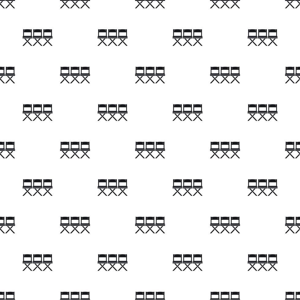 Cinema chair pattern, simple style vector