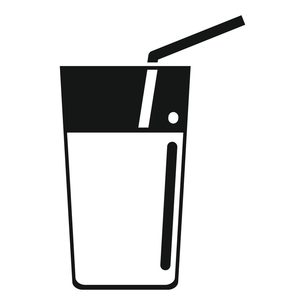 vector simple de icono de vaso de jugo de naranja. comida dietetica