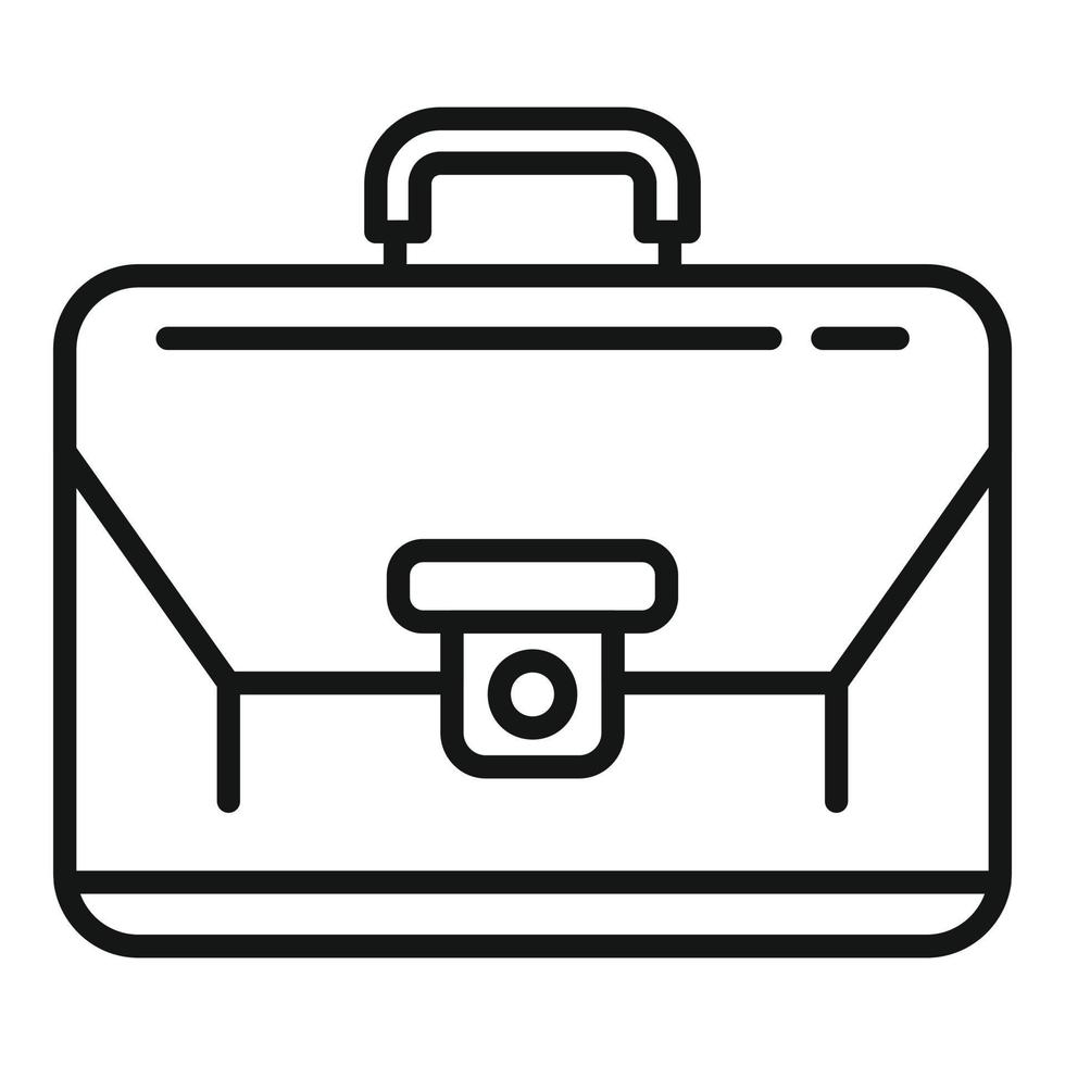 Agent briefcase icon outline vector. Service support vector