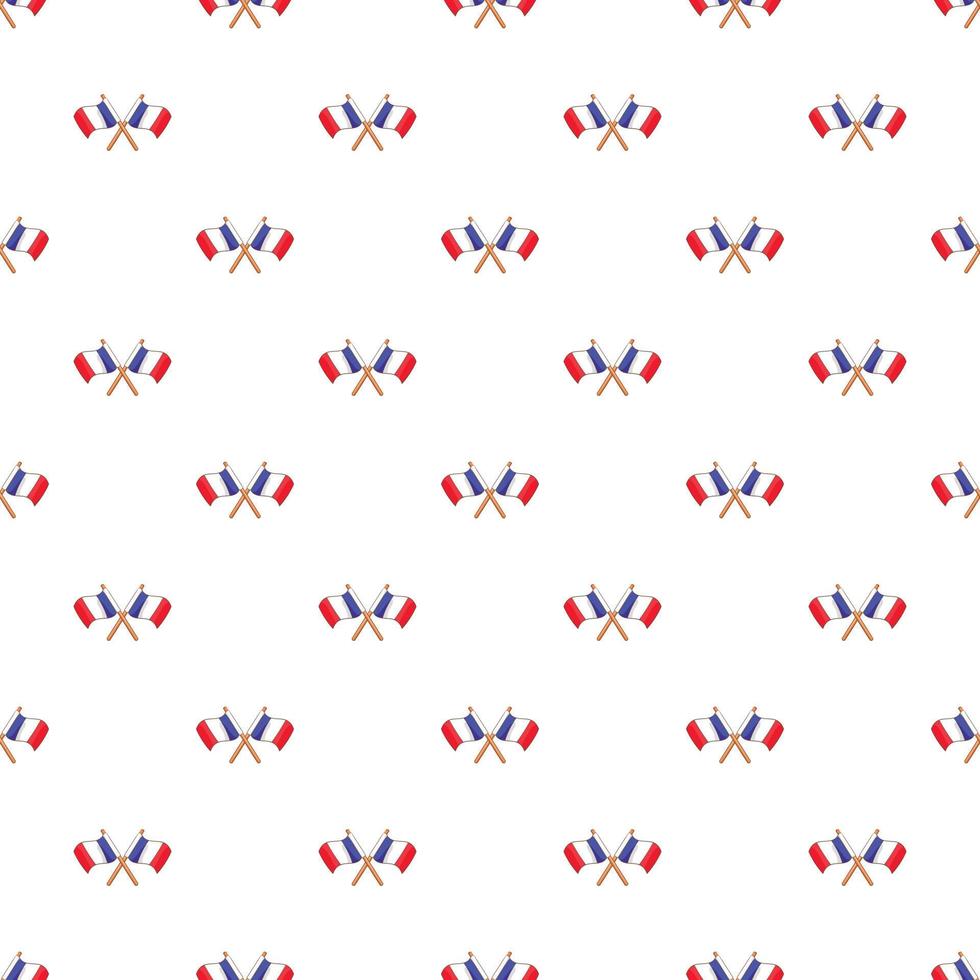 French flag pattern, cartoon style vector