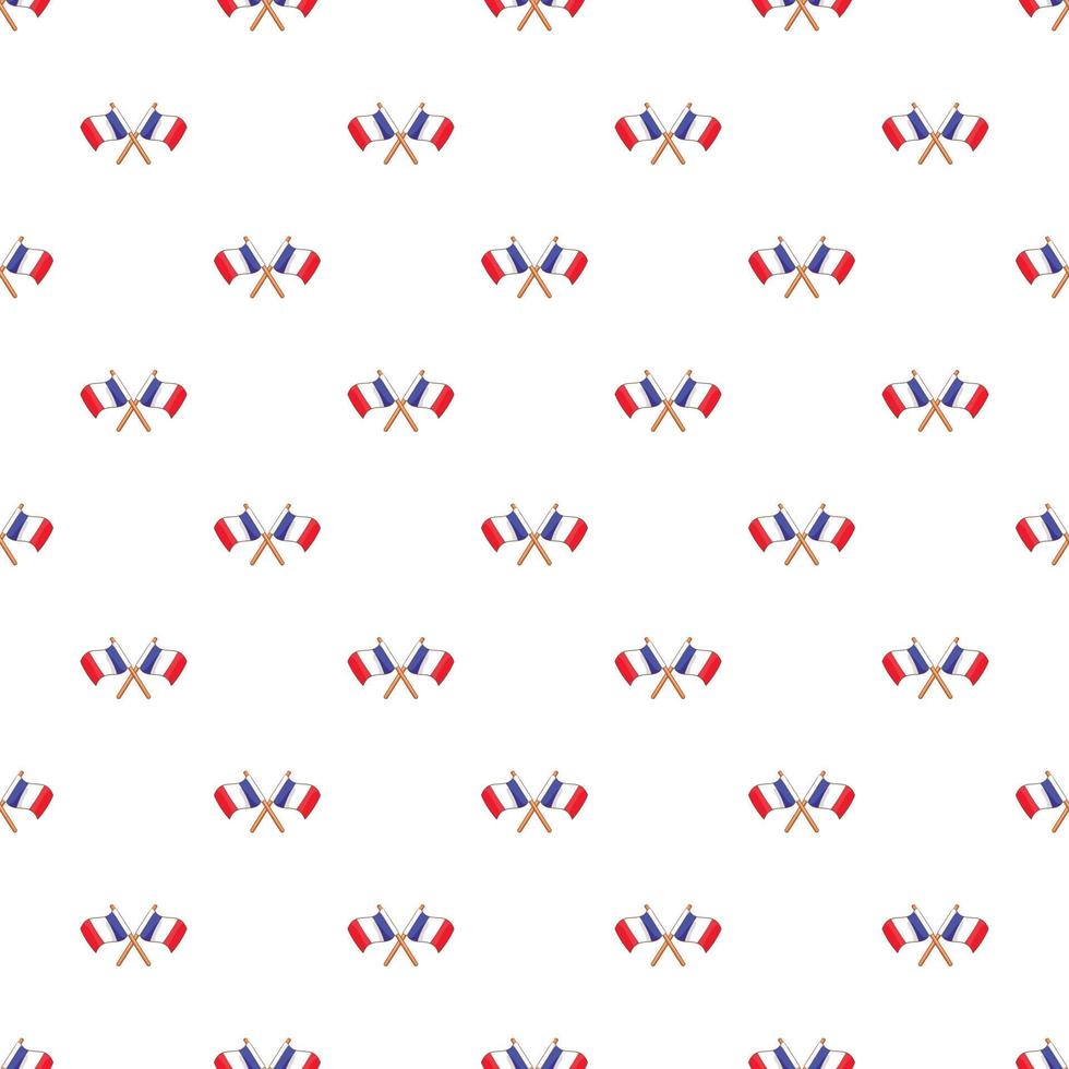 French flag pattern, cartoon style vector