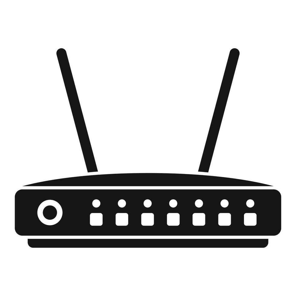 Internet modem icon simple vector. Wifi equipment vector