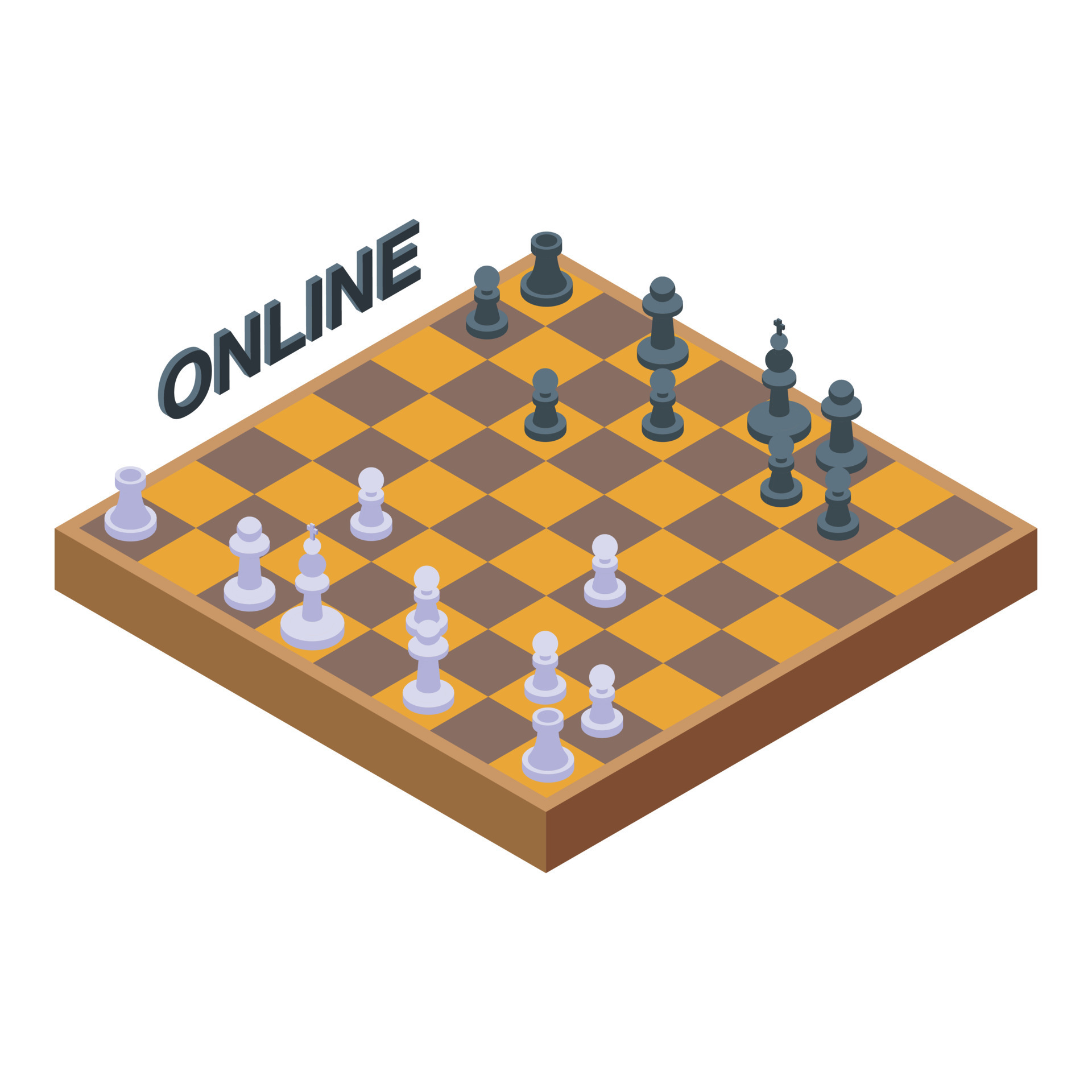 Online chess board icon isometric vector. Queen game 14933285 Vector Art at  Vecteezy