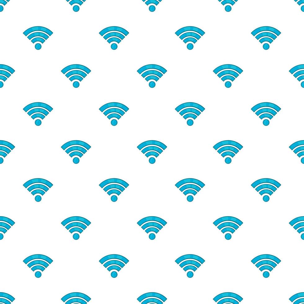 Wi-fi pattern, cartoon style vector