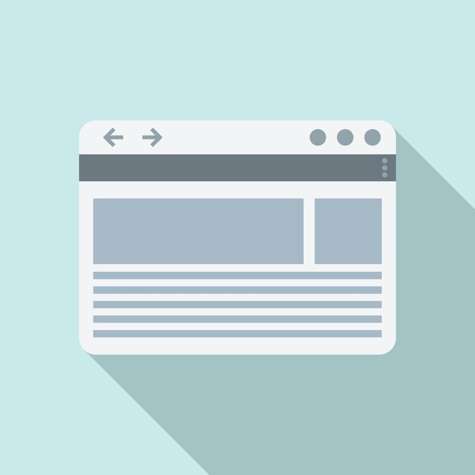 Computer browser icon flat vector. Window interface vector