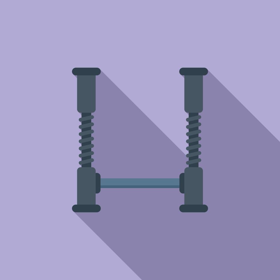 Car lift inspection icon flat vector. Auto service vector