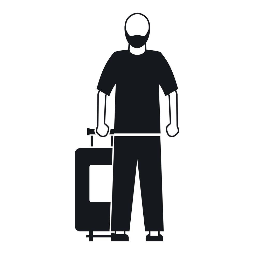 Arabic man icon, simple style vector