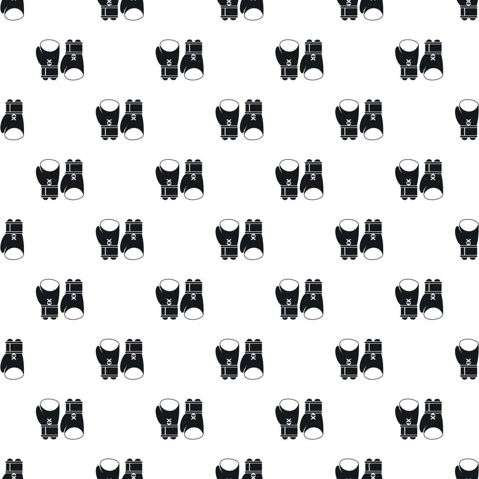 Boxing gloves pattern, simple style vector