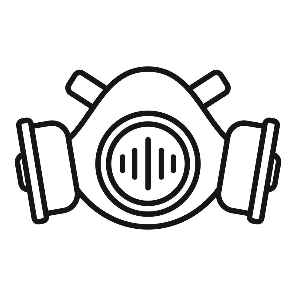 Army gas mask icon outline vector. Toxic air vector