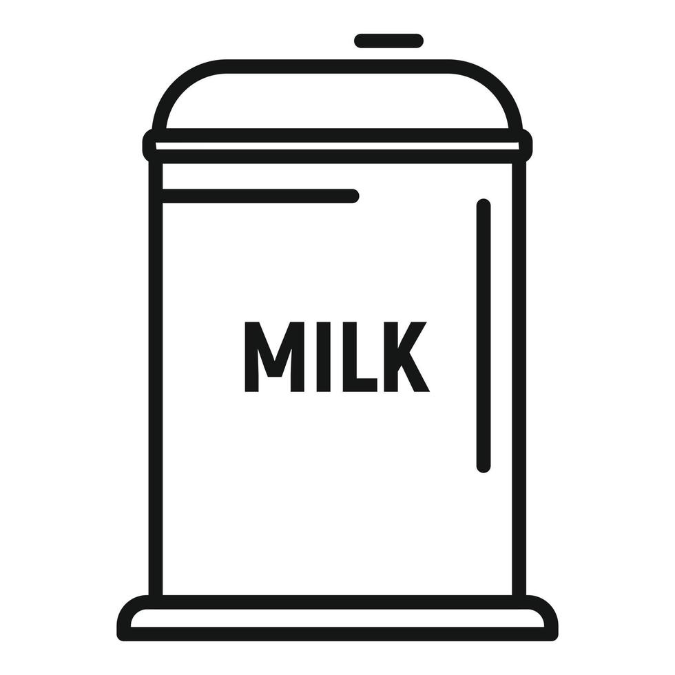 Milk pot icon outline vector. Cheese production vector