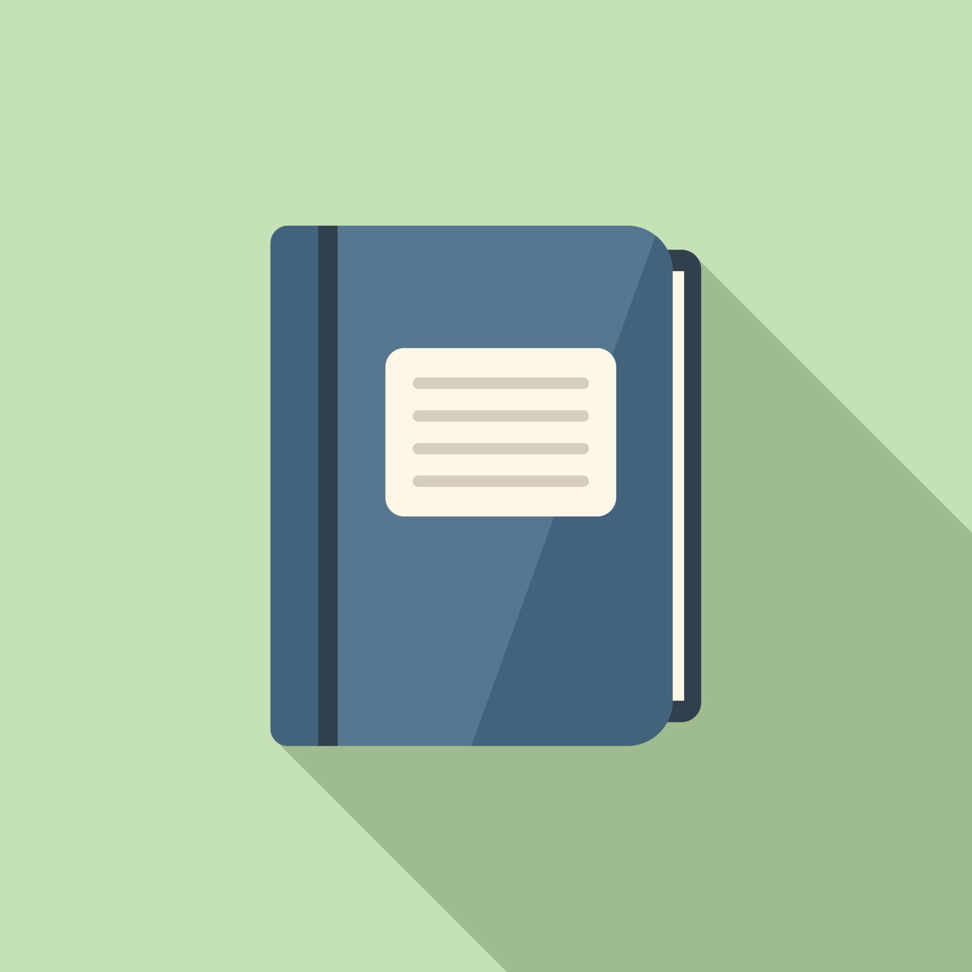 Notebook folder icon flat vector. Write paper 14933376 Vector Art at ...