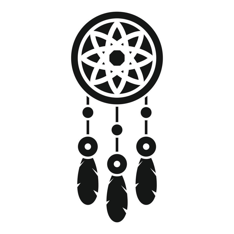 Indian dream catcher icon simple vector. Tribal native vector