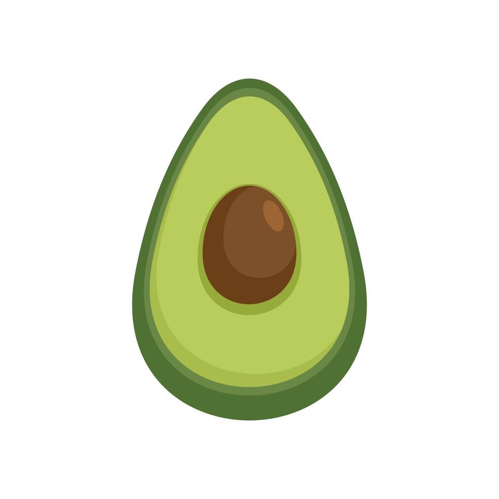 superalimento aguacate icono plano aislado vector