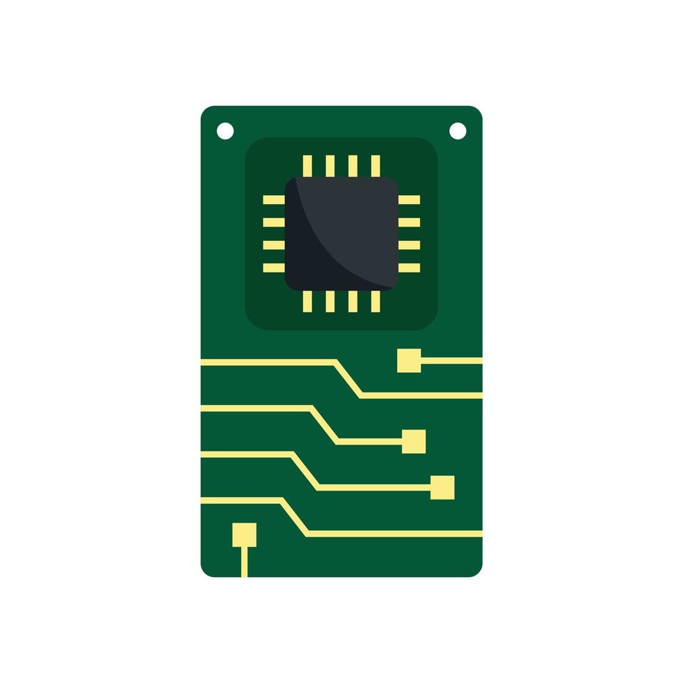 teléfono placa base icono plano aislado vector