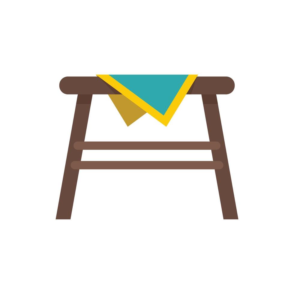 icono de mesa al aire libre de cocina vector aislado plano