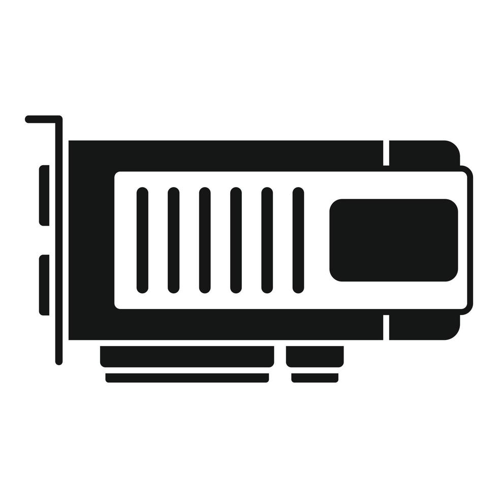 Video card icon simple vector. Pc gpu vector