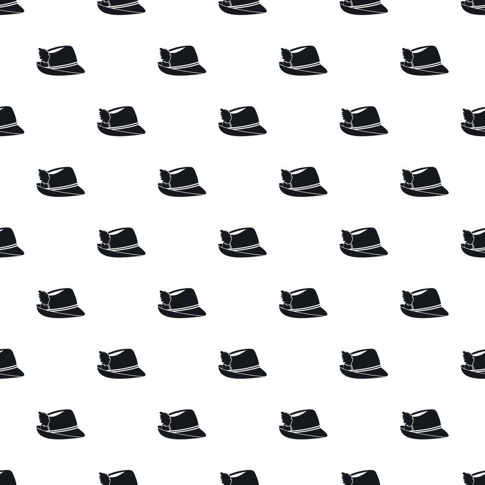Hat with feather pattern, simple style vector