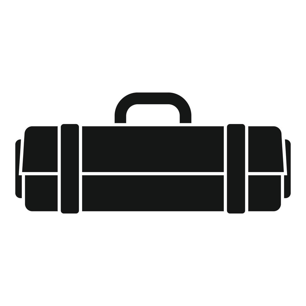 Mat bag icon simple vector. Gym roll vector