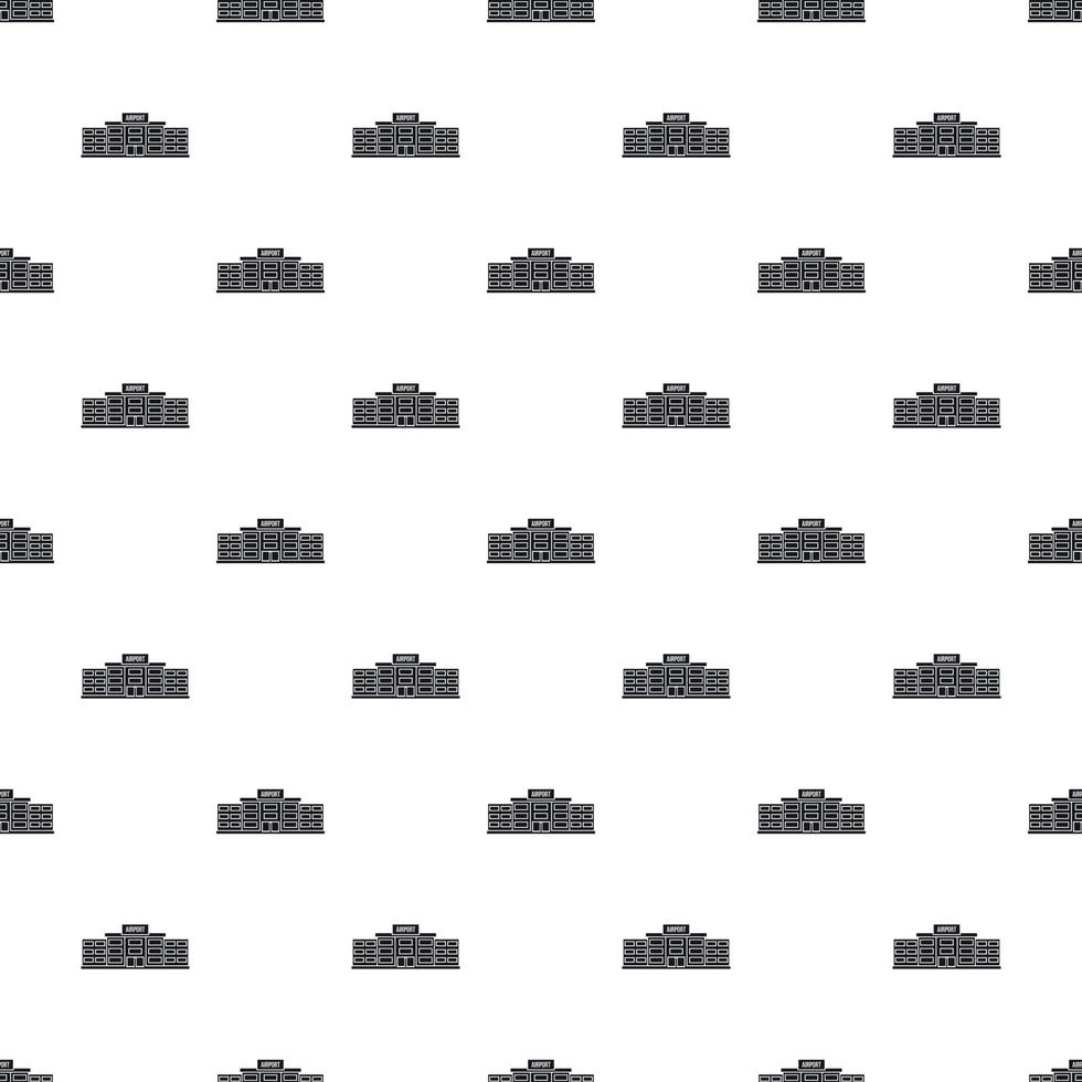 Airport building pattern, simple style vector