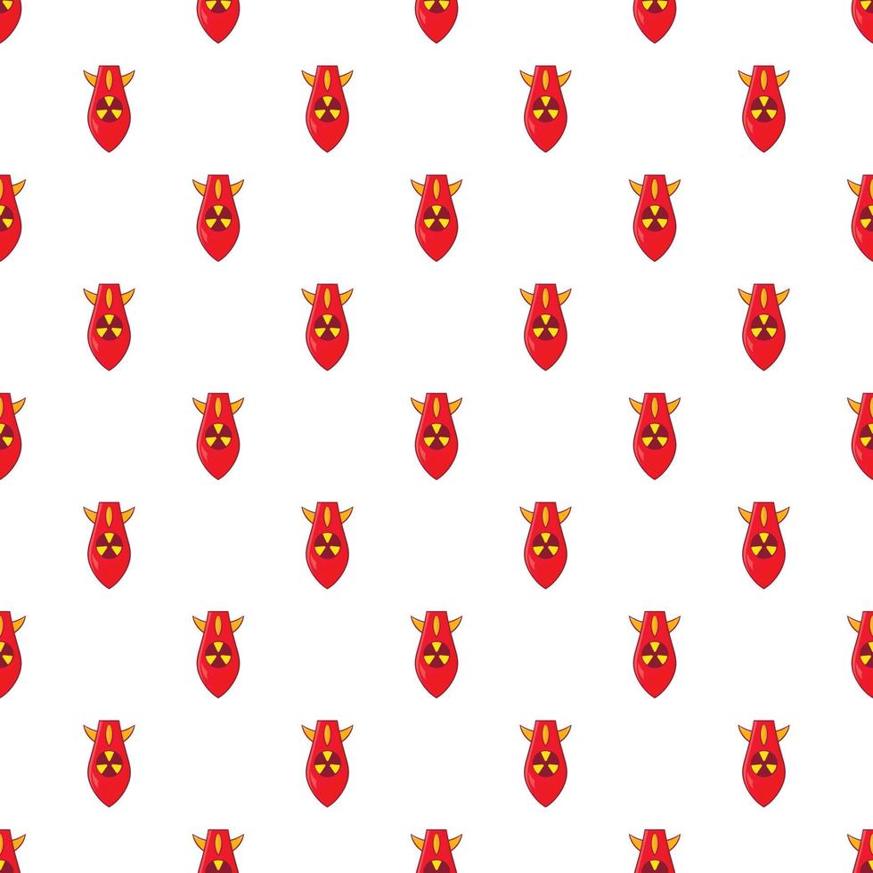 Nuclear warhead pattern, cartoon style vector