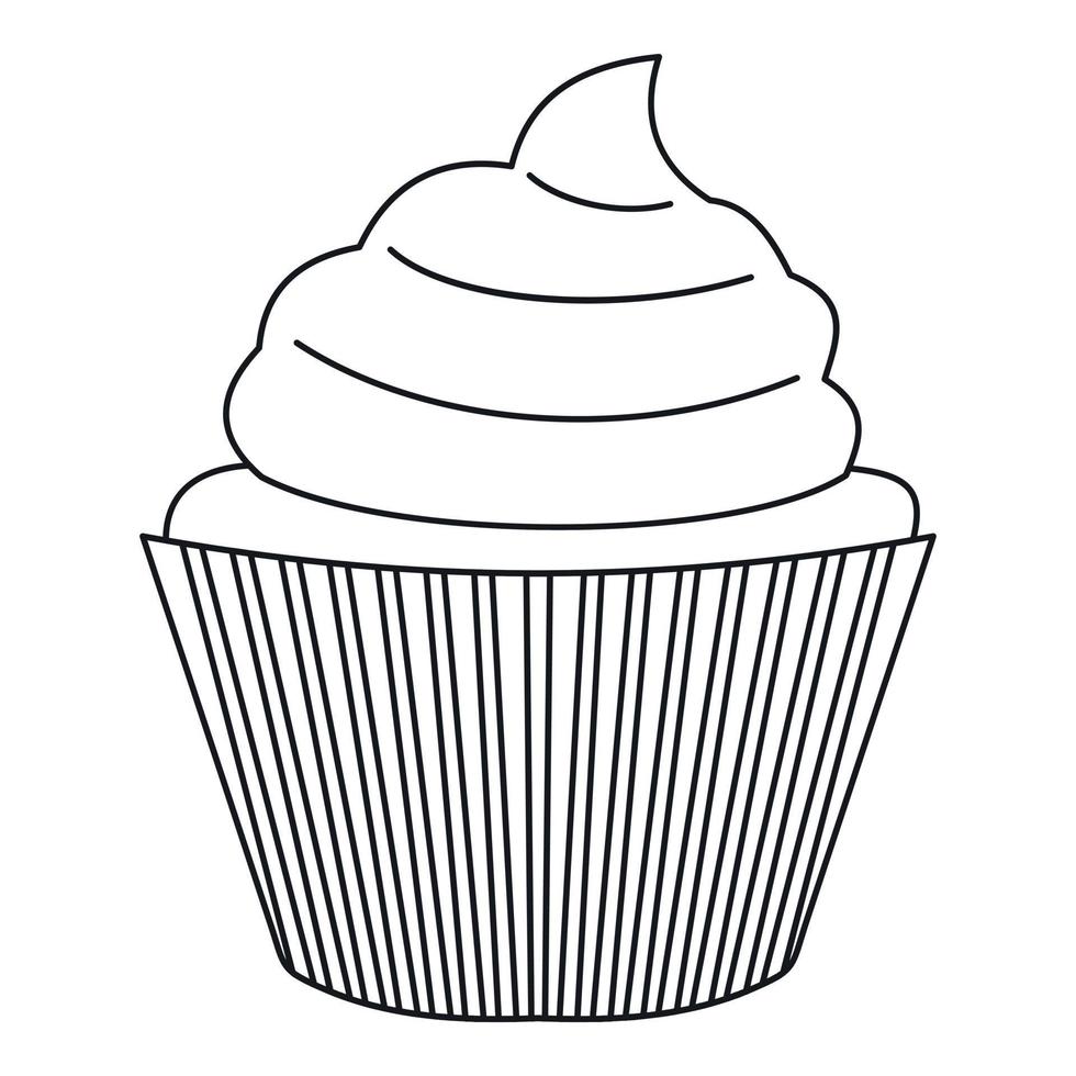 Maffin icon, outline style vector