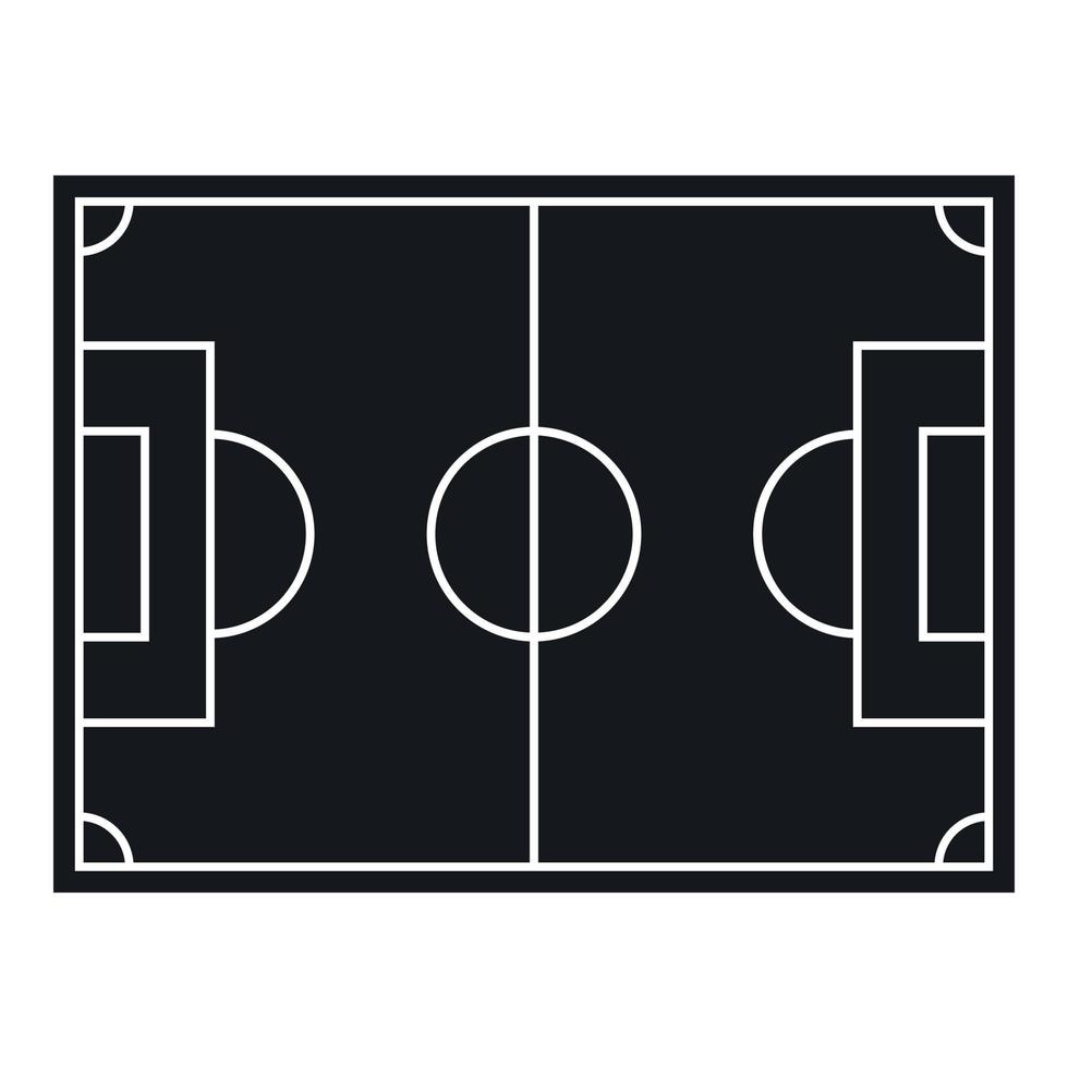 Soccer field icon, simple style vector