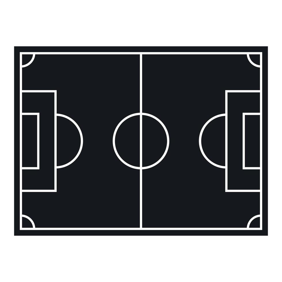 icono de campo de fútbol, estilo simple vector