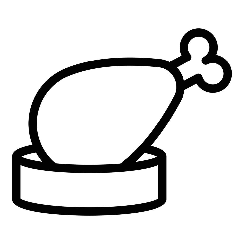 Tasty chicken icon outline vector. Nugget food vector