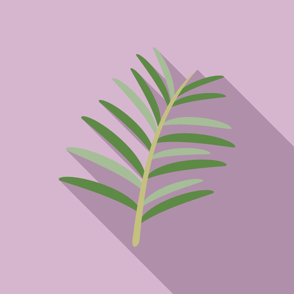 Nature rosemary icon flat vector. Herb plant vector