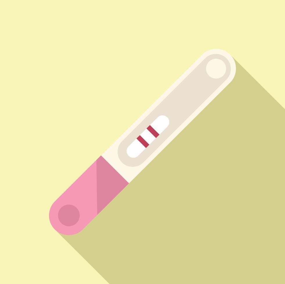 Pregnant test icon flat vector. Family doctor vector