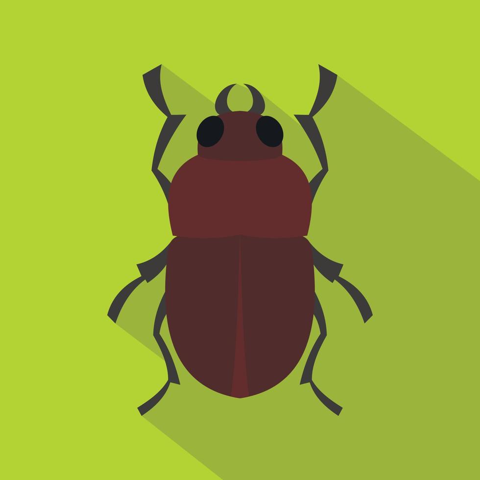 Bug icon, flat style vector