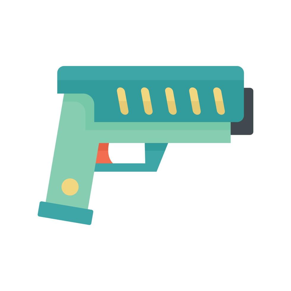 combate blaster icono plano aislado vector