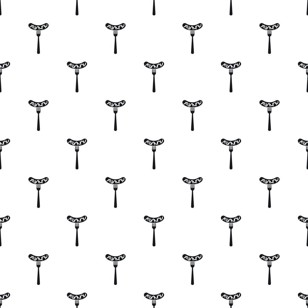 Bavarian sausage pattern, simple style vector