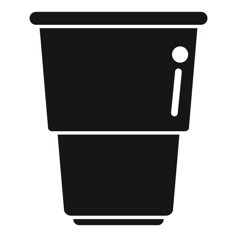 Plastic to go cup icon simple vector. Eco recycle vector