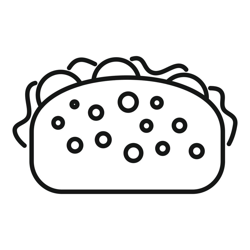 Falafel sandwich icon outline vector. Cooking vegan vector