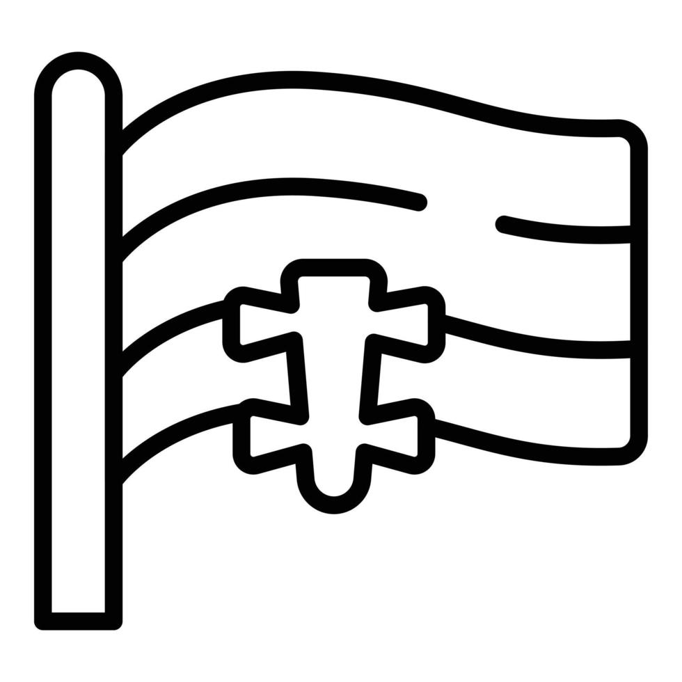 Slovakia map icon outline vector. Flag slovak vector