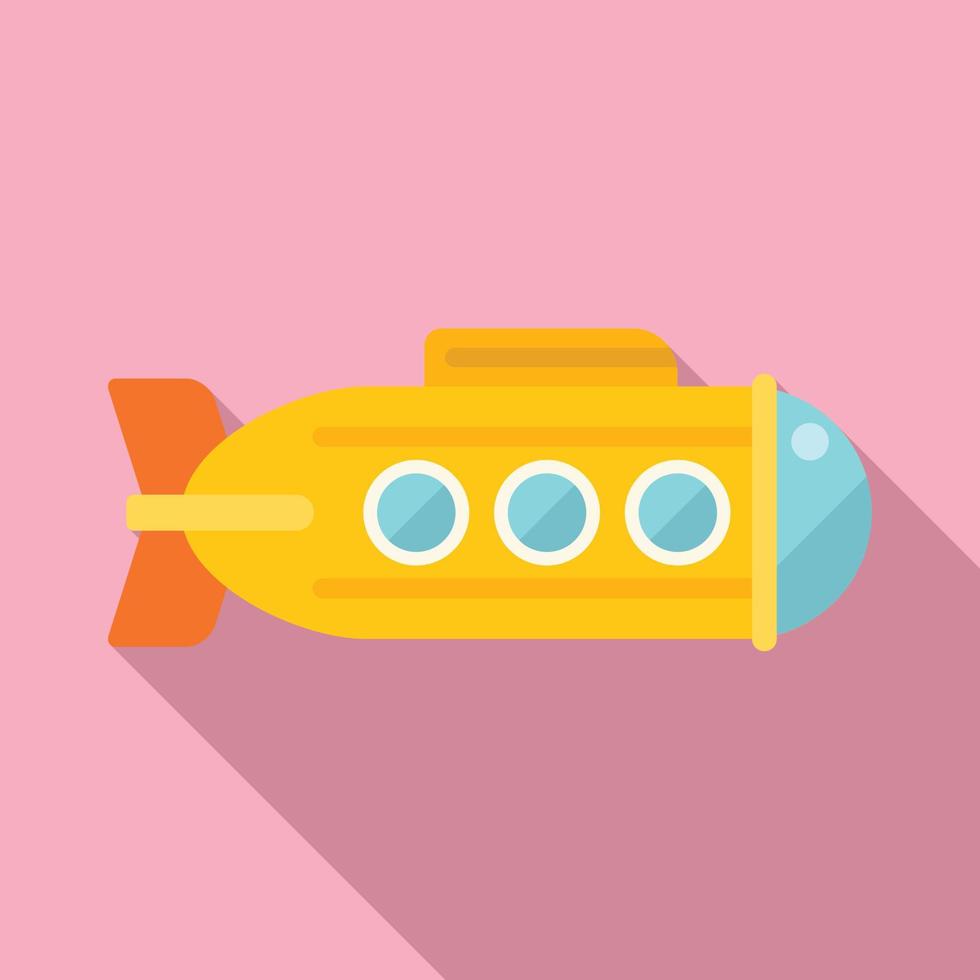 vector plano de icono de periscopio. barco submarino