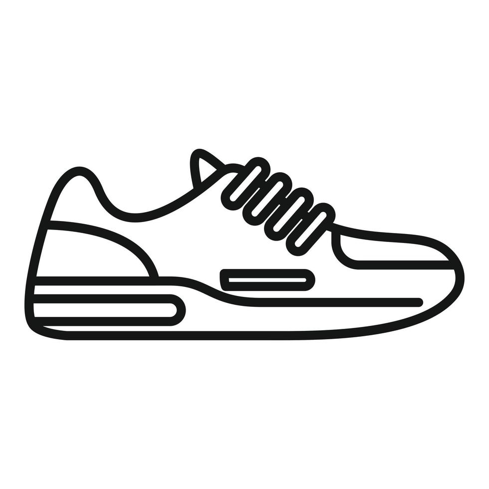 Rubber sneaker icon outline vector. Sport shoe vector