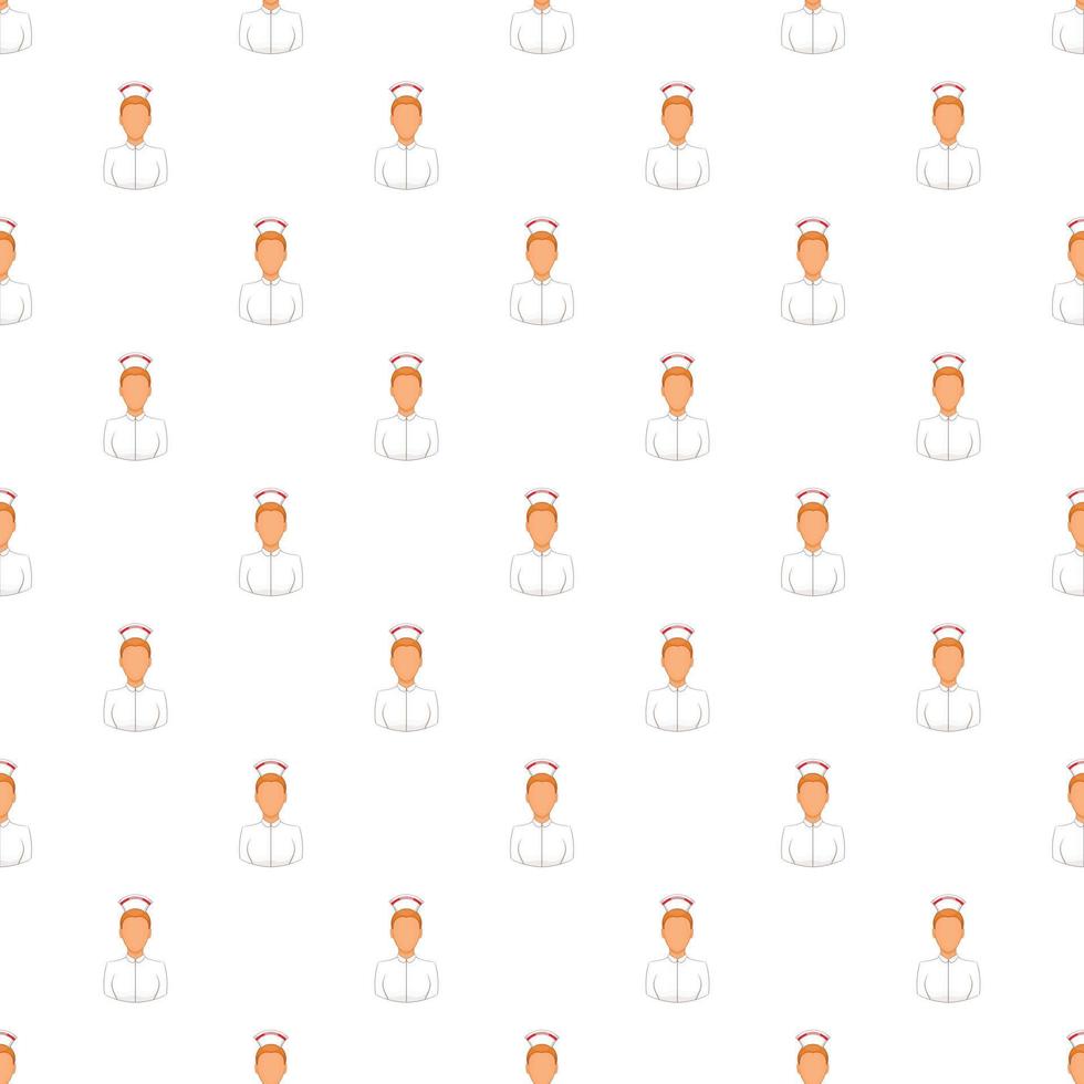 Nurse pattern, cartoon style vector