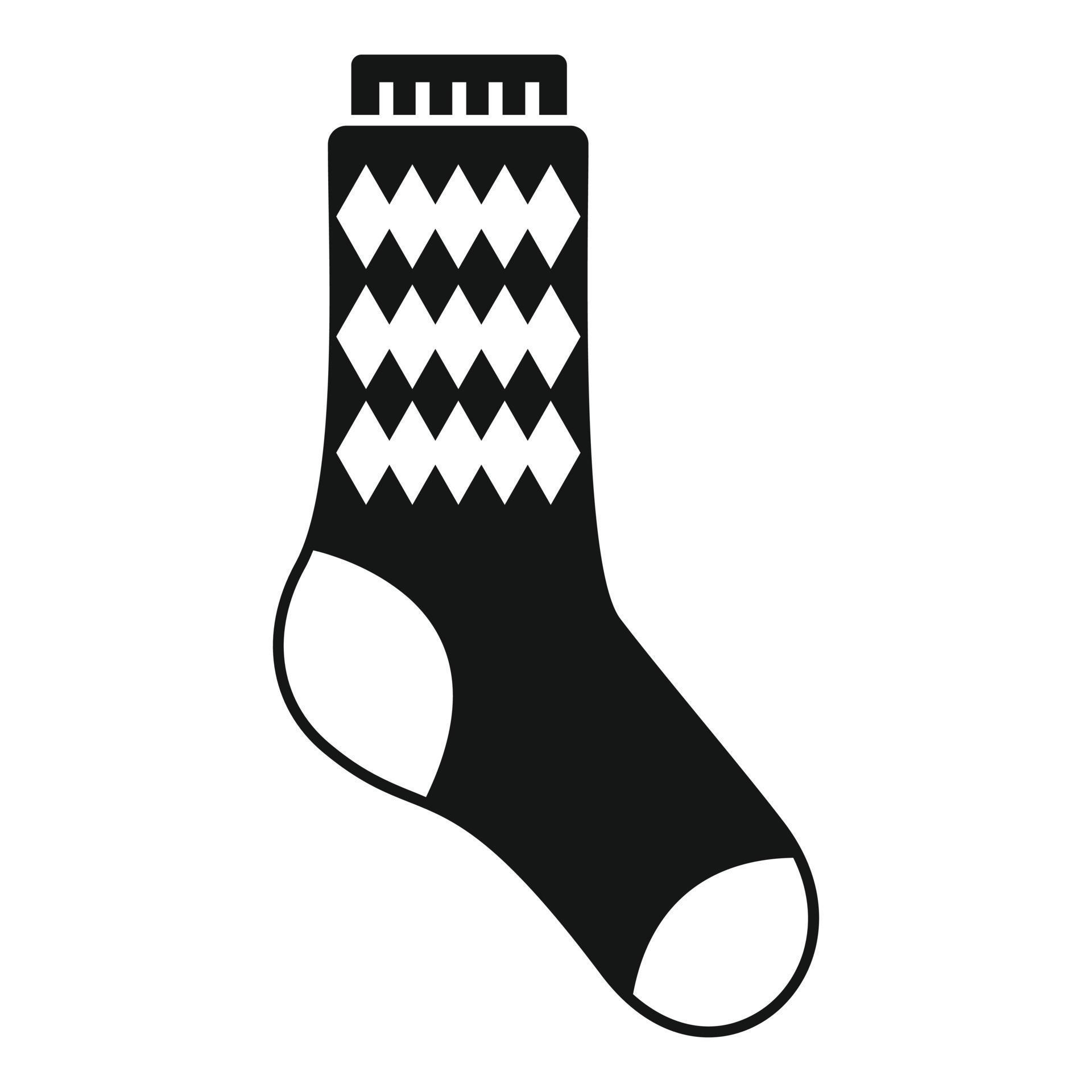 Design sock icon simple vector. Cute cotton item 14933705 Vector Art at