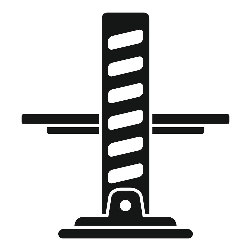 Repair car lift icon simple vector. Auto garage vector