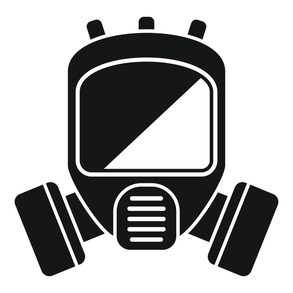 Pollution gas mask icon simple vector. Toxic air vector