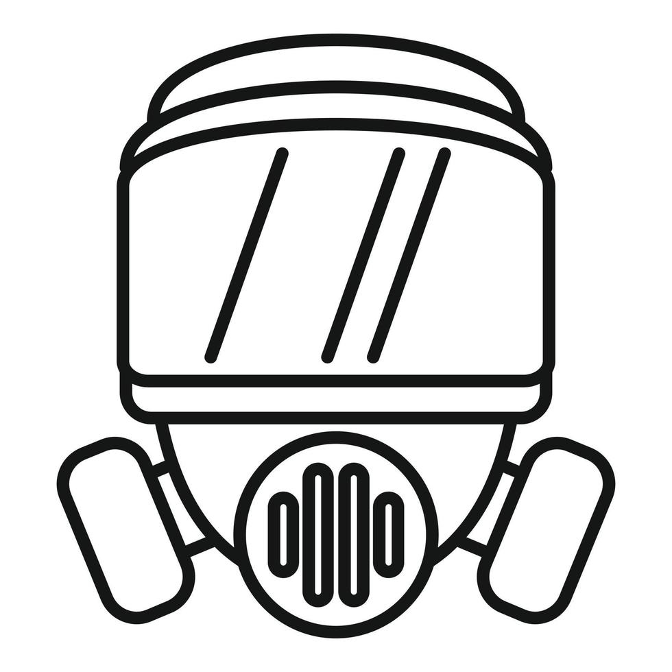 Stencil gas mask icon outline vector. Chemical air vector