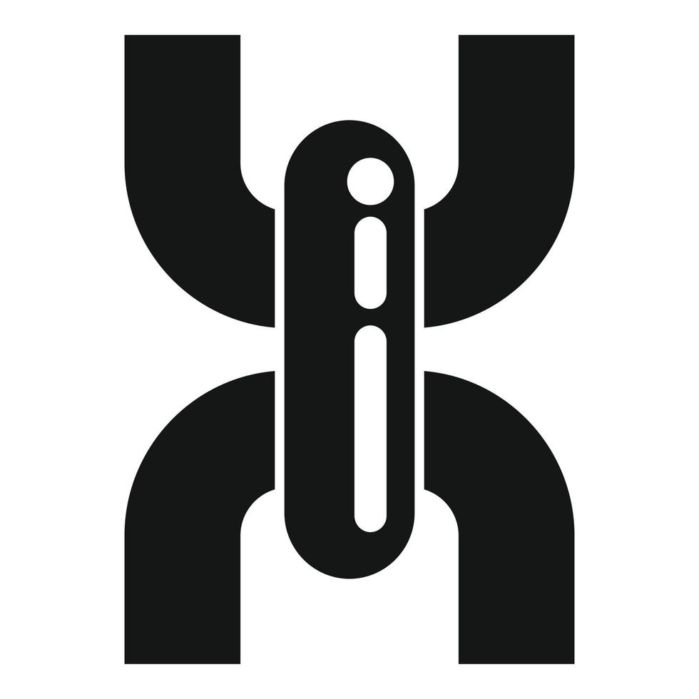 vector simple del icono de la cadena del sistema. enlace web