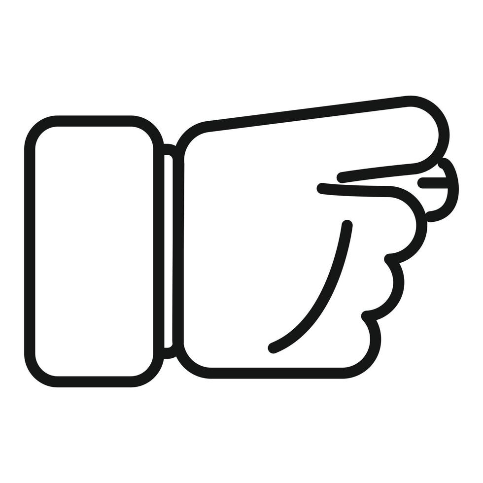 Heart gesture icon outline vector. Arm pose vector