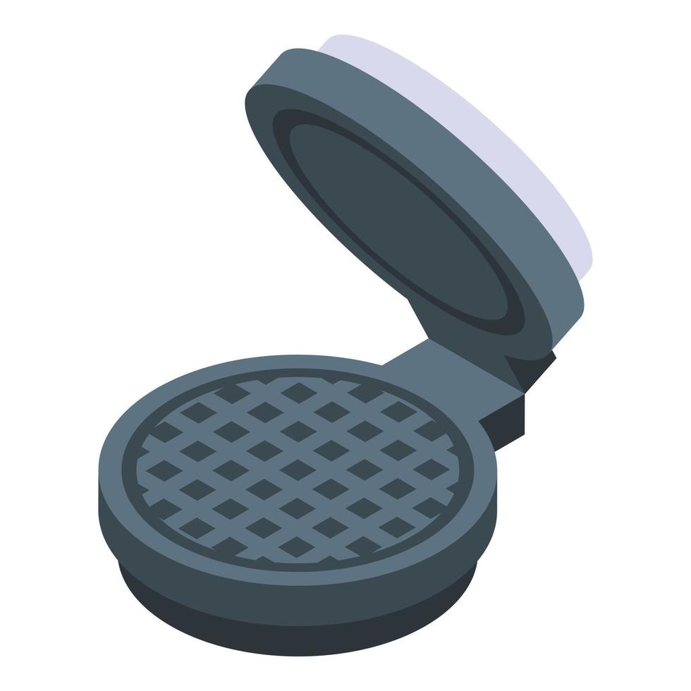 Belgian waffle maker icon isometric vector. Iron machine vector