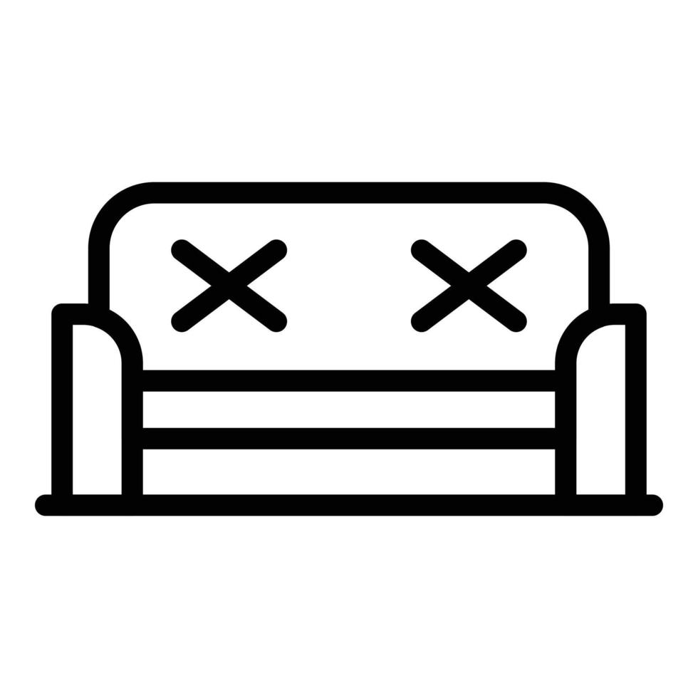 Sofa icon outline vector. Furniture production vector